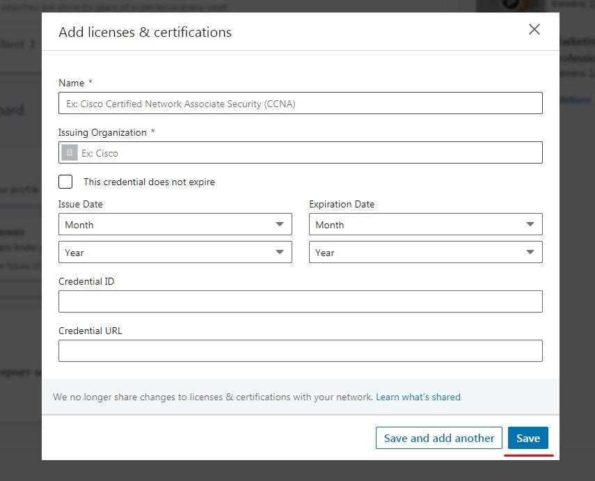 adding coursera certificate to linkedin